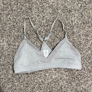Ivivva Light Gray Lace-Trim Bralette